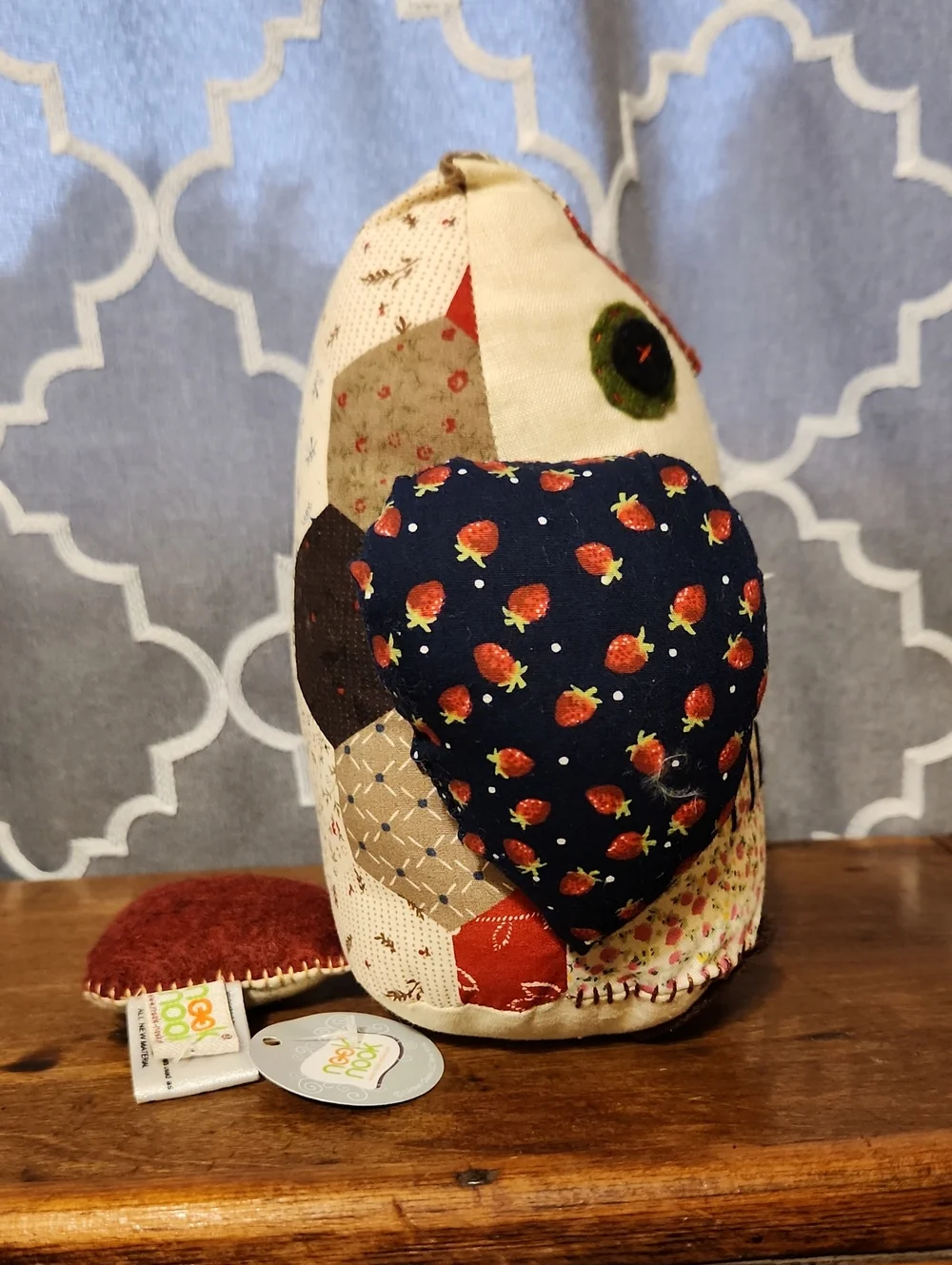 NWT Nooknook Patchwork Owl Plushie